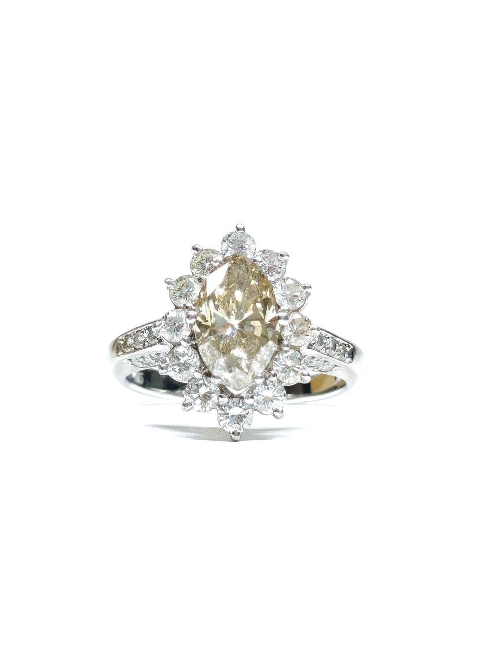 Jewelry Ring Natural Diamond ct 3.45 Platinum 458263
